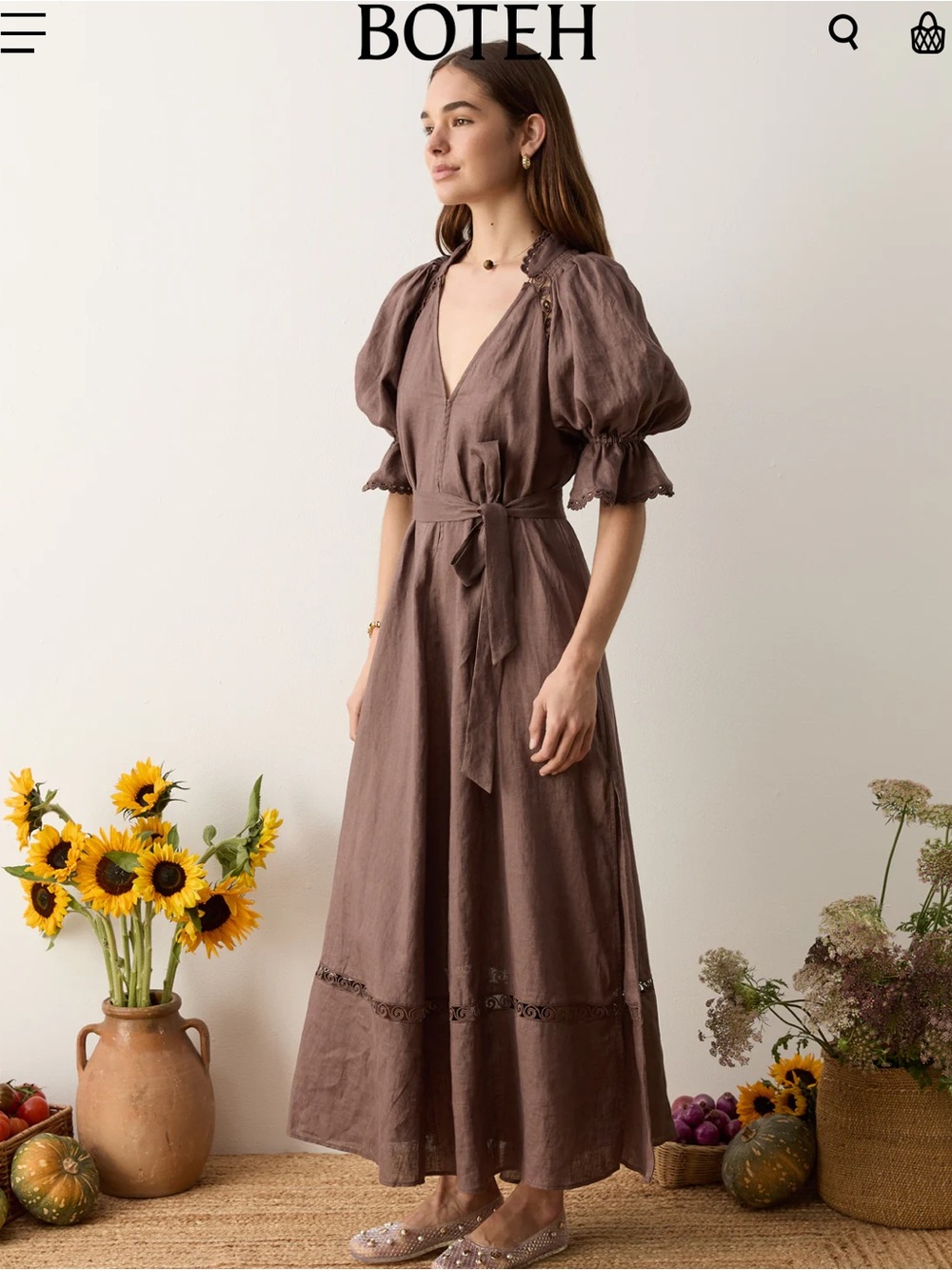 NWT Boteh Myra Smock Maxi Dress - Picture 2 of 6